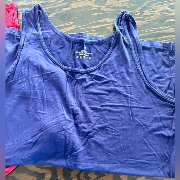 Set of 2 Tank Tops Navy Pink Medium (286) - Picture 3 of 3